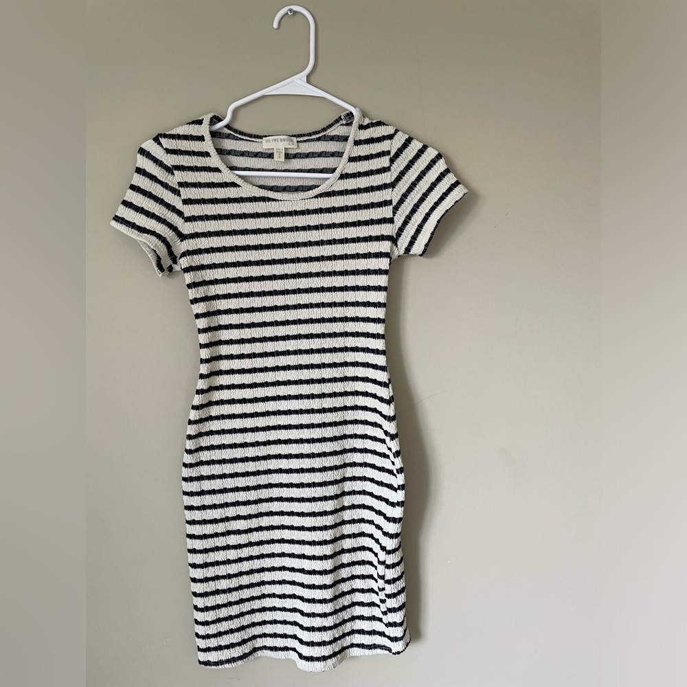 Striped Black and White Dress NWOT SIZE SMALL
